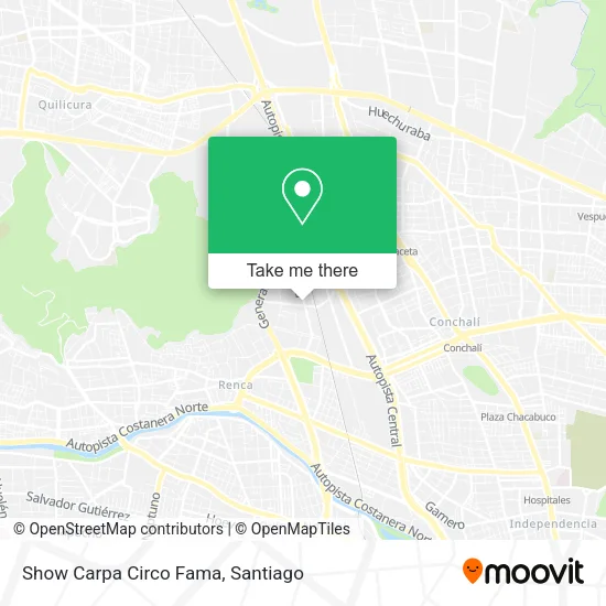 Show Carpa Circo Fama map