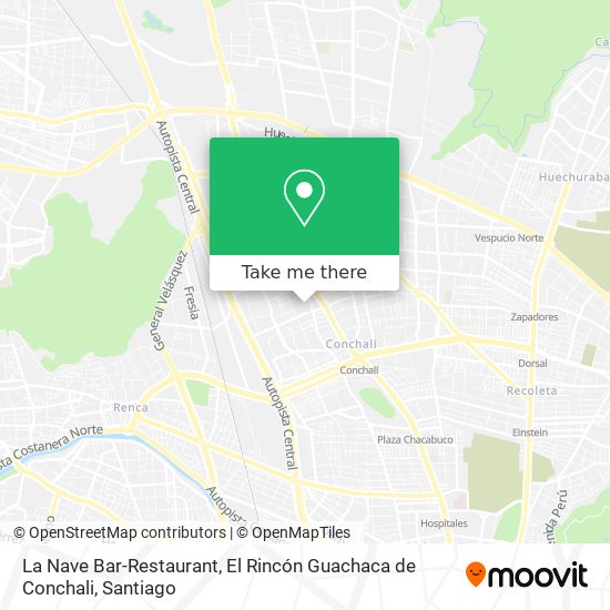 La Nave Bar-Restaurant, El Rincón Guachaca de Conchali map