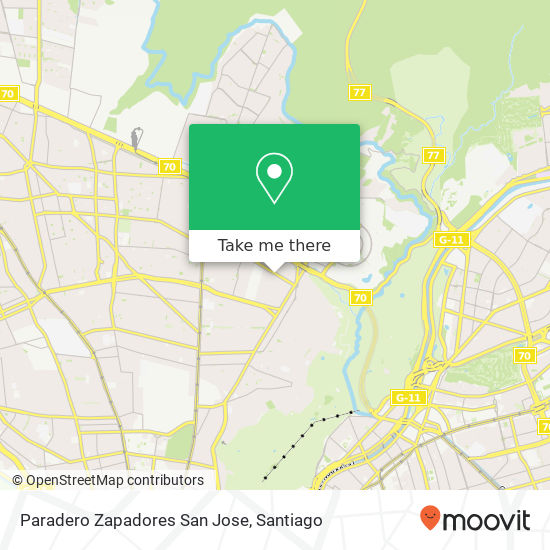 Paradero Zapadores San Jose map