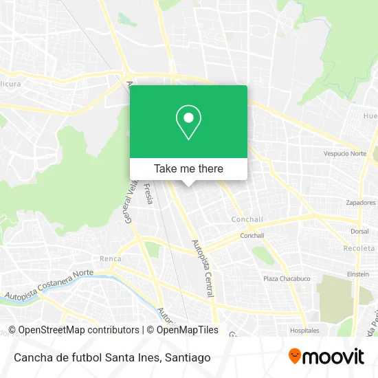 Cancha de futbol Santa Ines map