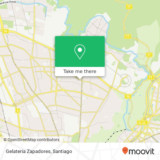 Gelatería Zapadores map