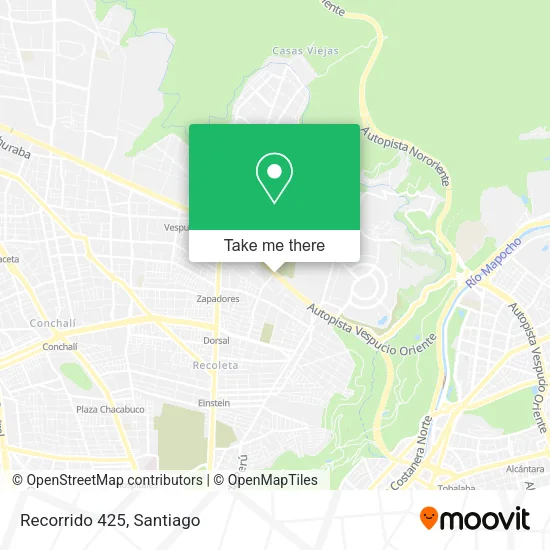 Recorrido 425 map