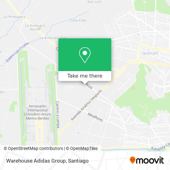 puerta Simposio tema How to get to Warehouse Adidas Group in Pudahuel by Micro or Metro?