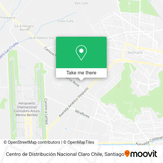 Centro de Distribución Nacional Claro Chile map