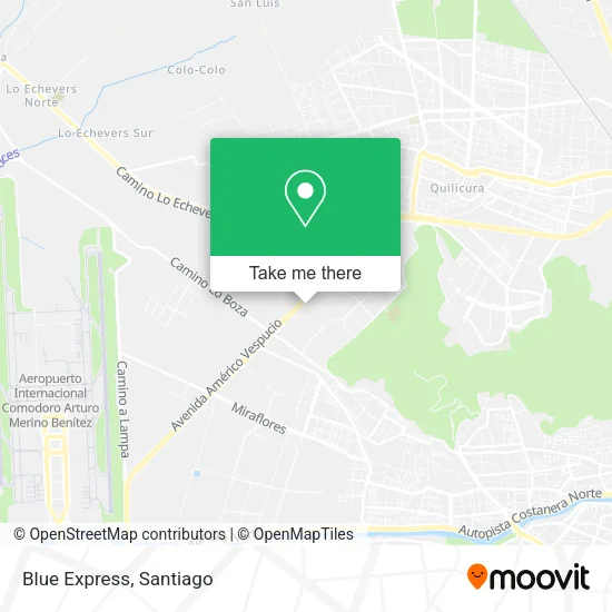 Blue Express map