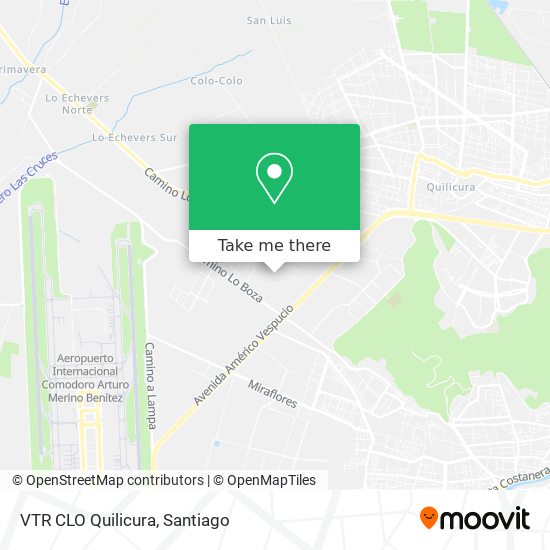 VTR CLO Quilicura map
