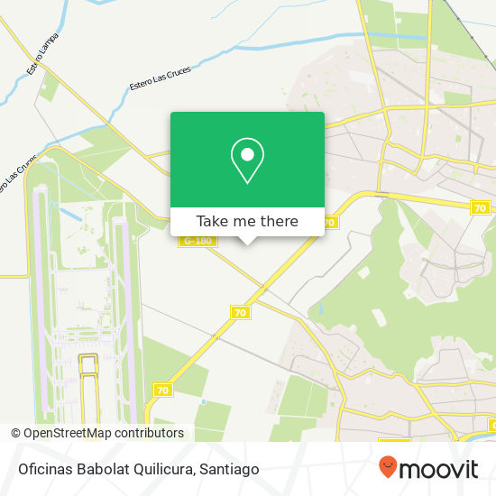 Oficinas Babolat Quilicura map