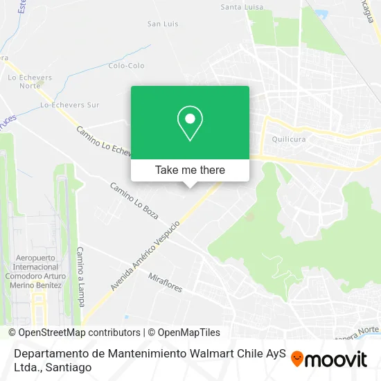 Departamento de Mantenimiento Walmart Chile AyS Ltda. map
