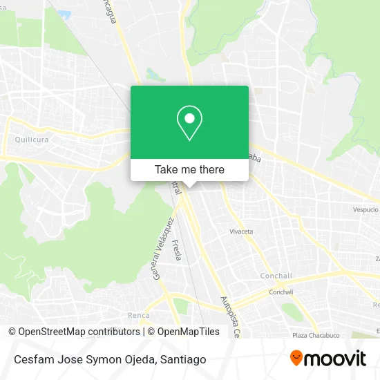 Cesfam Jose Symon Ojeda map