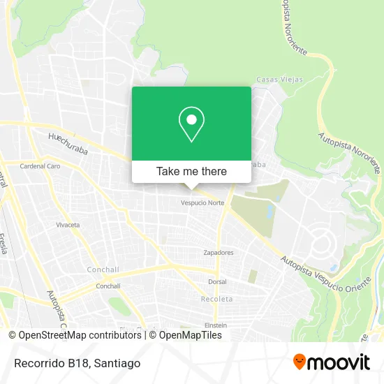 Recorrido B18 map