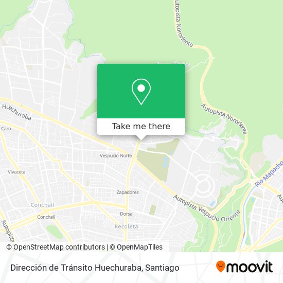Mapa de Dirección de Tránsito Huechuraba