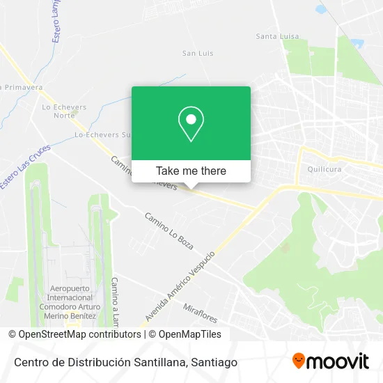 Centro de Distribución Santillana map