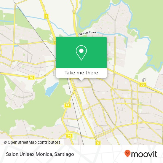 Salon Unisex Monica map
