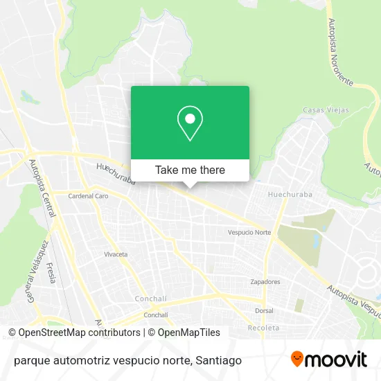 parque automotriz vespucio norte map