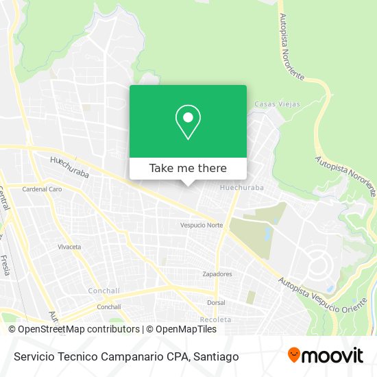 Mapa de Servicio Tecnico Campanario CPA