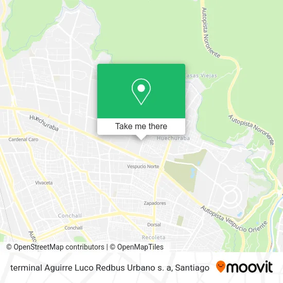 terminal Aguirre Luco Redbus Urbano s. a map