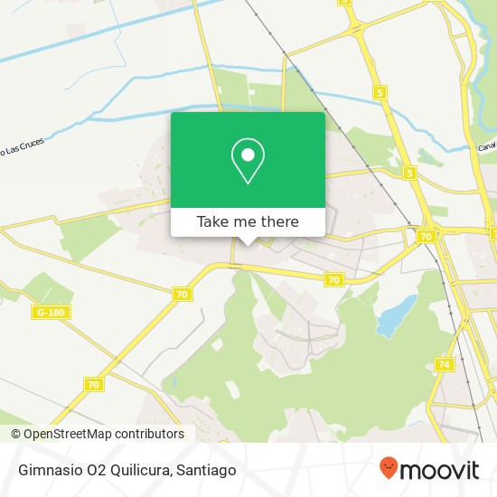 Gimnasio O2 Quilicura map