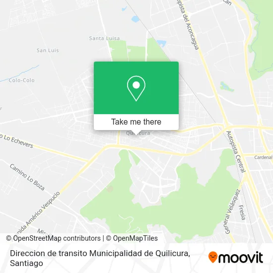 Direccion de transito Municipalidad de Quilicura map