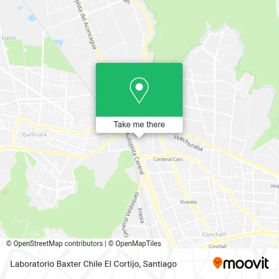 Laboratorio Baxter Chile El Cortijo map