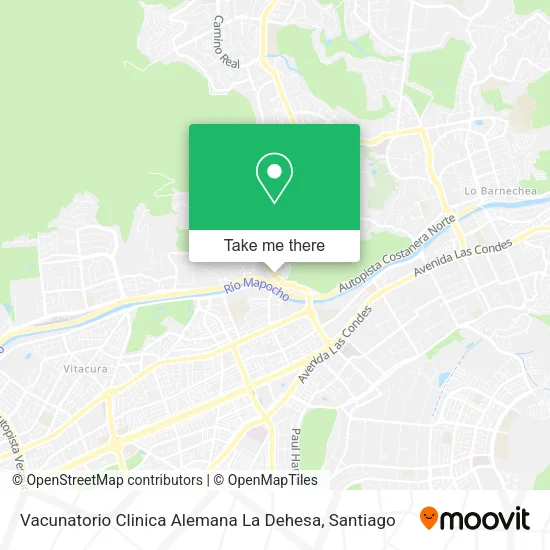 Vacunatorio Clinica Alemana La Dehesa map