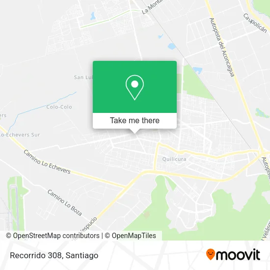 Recorrido 308 map