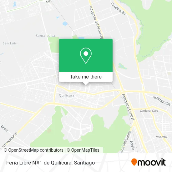 Mapa de Feria Libre N#1 de Quilicura
