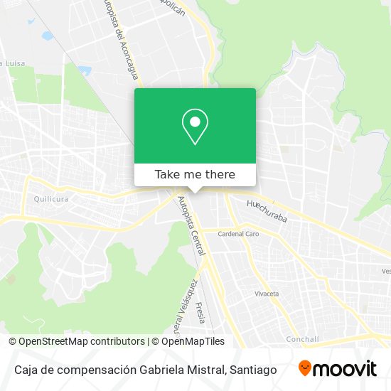 Caja de compensación Gabriela Mistral map