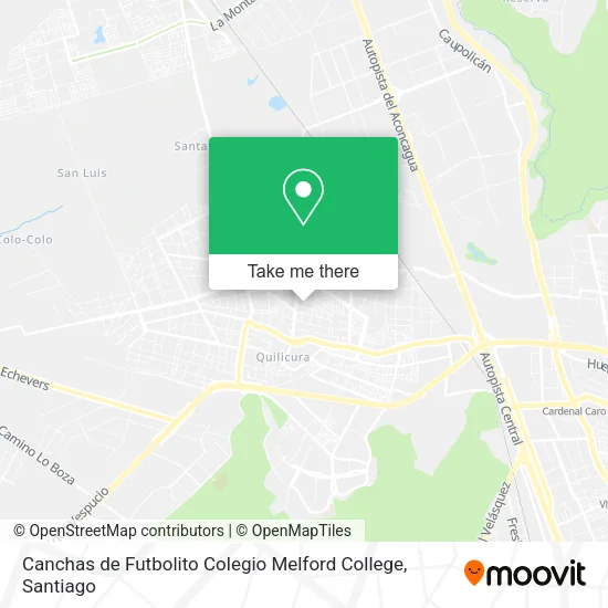 Canchas de Futbolito Colegio Melford College map