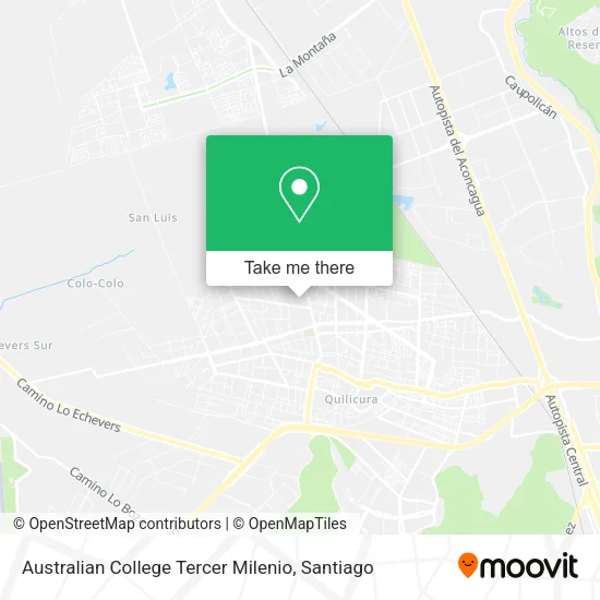 Australian College Tercer Milenio map