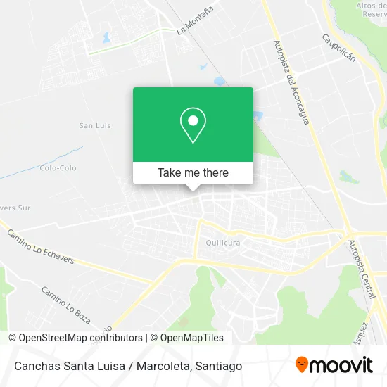 Canchas Santa Luisa / Marcoleta map