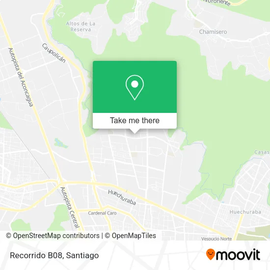 Recorrido B08 map