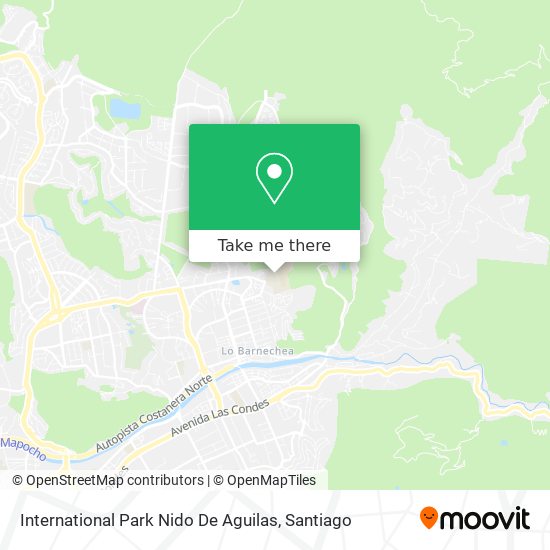International Park Nido De Aguilas map