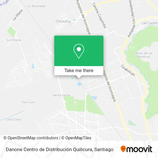 Danone Centro de Distribución Quilicura map