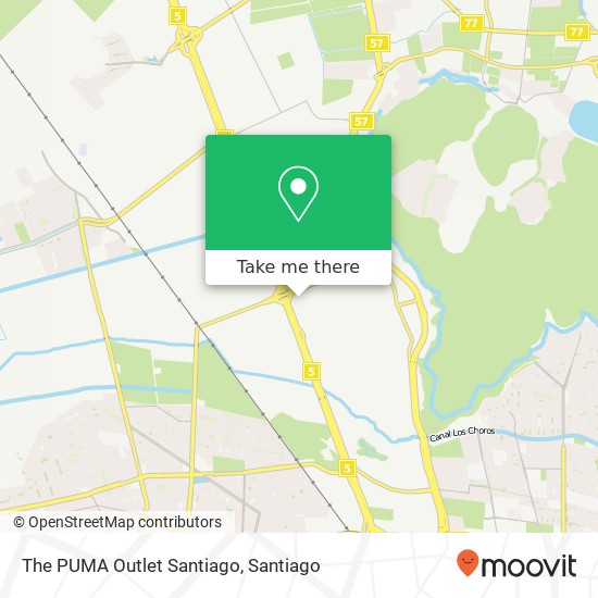 The PUMA Outlet Santiago map