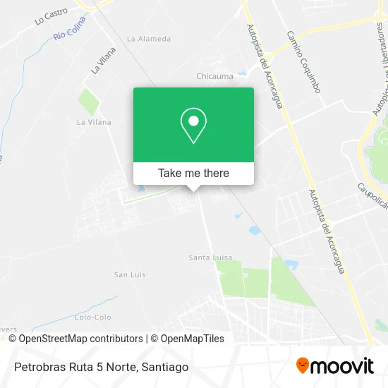 Petrobras Ruta 5 Norte map