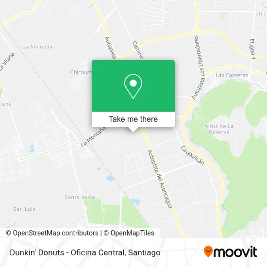 Dunkin' Donuts - Oficina Central map
