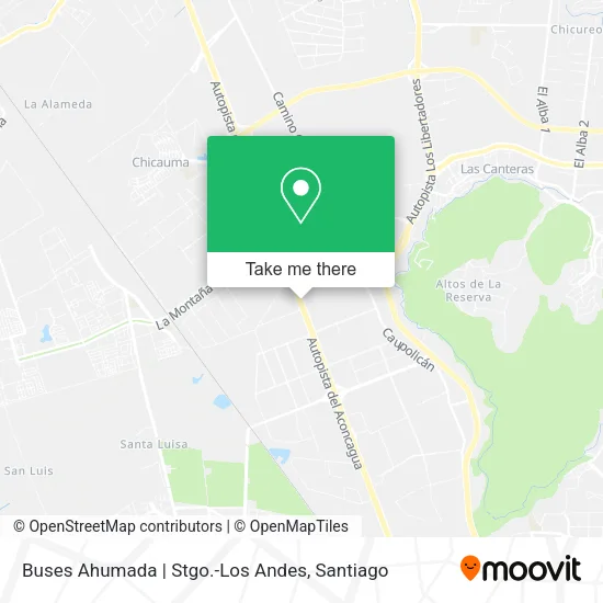 Mapa de Buses Ahumada | Stgo.-Los Andes