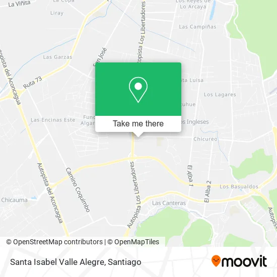 Santa Isabel Valle Alegre map