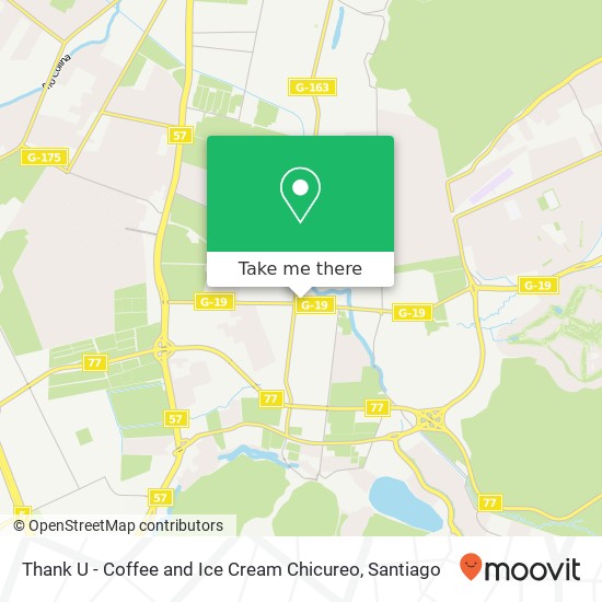Thank U - Coffee and Ice Cream Chicureo map