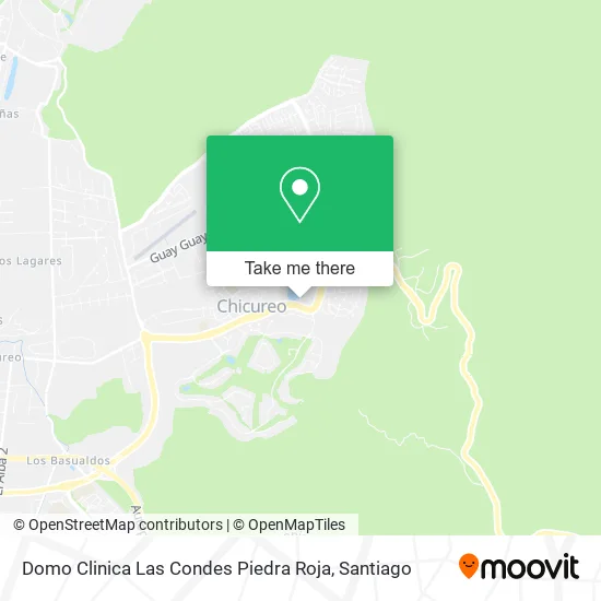 Domo Clinica Las Condes Piedra Roja map