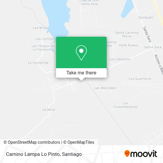 Mapa de Camino Lampa Lo Pinto
