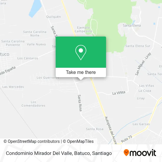 Condominio Mirador Del Valle, Batuco map