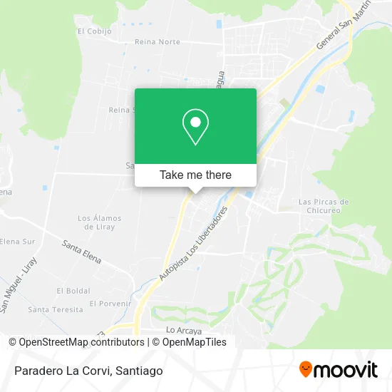 Paradero La Corvi map