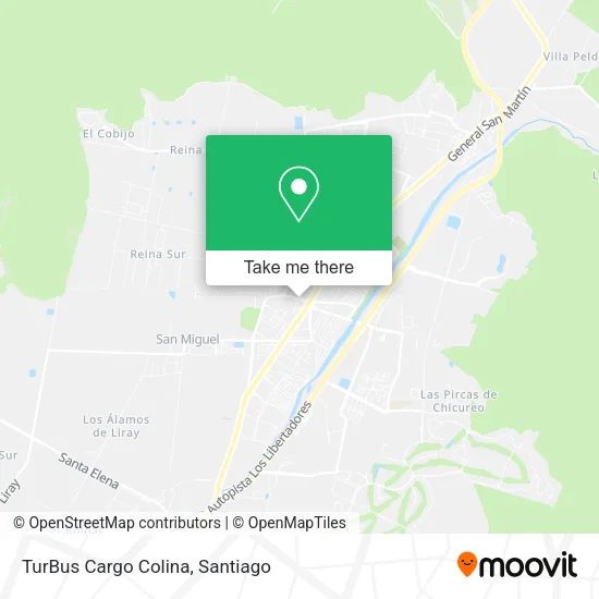 TurBus Cargo Colina map