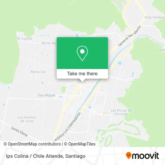 Ips Colina / Chile Atiende map