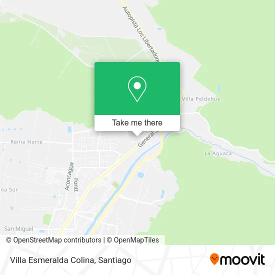 Villa Esmeralda Colina map