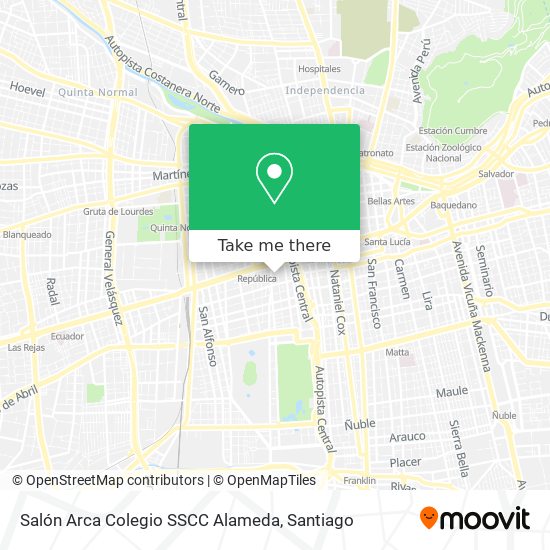 Mapa de Salón Arca Colegio SSCC Alameda