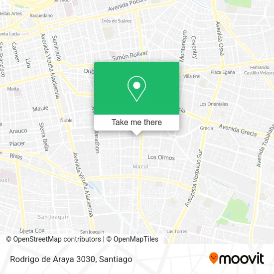 Rodrigo de Araya 3030 map