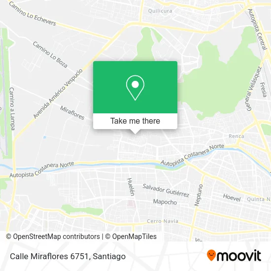 Mapa de Calle Miraflores 6751