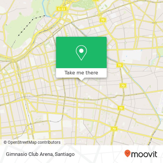 Gimnasio Club Arena map